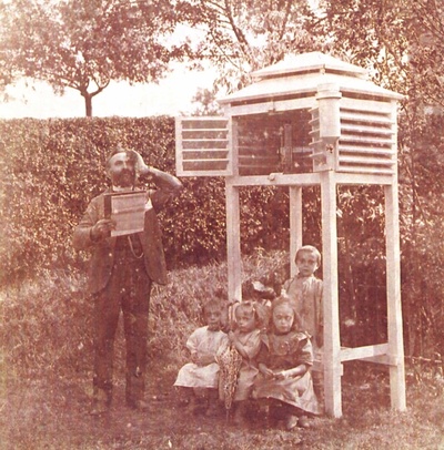 M. Lacrosse observateur de la station de Thimister en 1904. Edmond Bragard